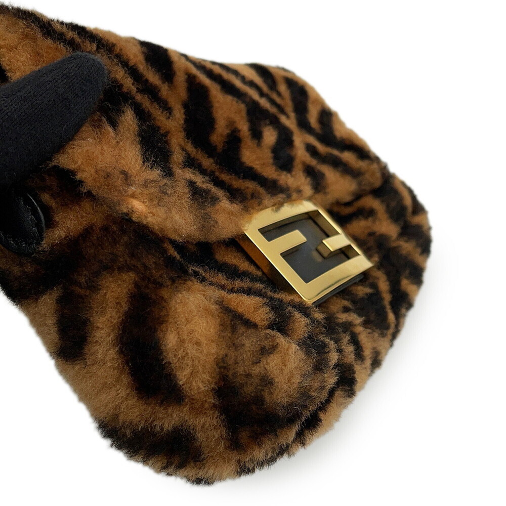 Fendi Zucca pattern baguette mini handbag, sheepskin and leather, 8BS017, FEN... - Picture 8 of 15